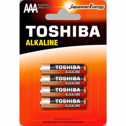 Toshiba LR03GCA BP-4C, Batterie à usage unique, AAA, Alcaline, 1,5 V, 4 pièce(s), Multicolore