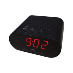 Akai CR002A-219 Radio portable Horloge Numérique Noir