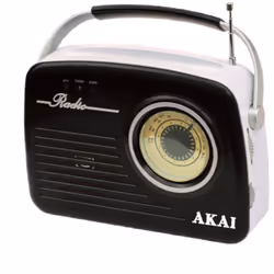 Akai APR-11BBLK, Portable, Analogique, AM, FM, 87,5 - 108 MHz, 530 - 1600 kHz, 2 W