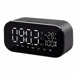 Akai ABTS-S2BK, Horloge, Numérique, FM, 6 W, 100 - 18000 Hz, 70 dB