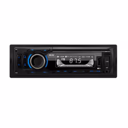 Akai CA016A-9008U, Noir, 1 DIN, 100 W, 25 W, CD, Boutons