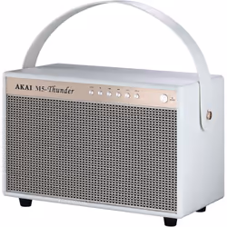 Akai M5-Thunder, 28 W, 200 W, Avec fil &sans fil, USB Type-A, Blanc, Rectangle