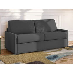 Canapé 4 places convertible express en tissu CALIFE - Gris - Couchage 160 cm - Matelas 22cm