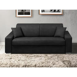 Vente-unique EMIR lit sofa 3 siège(s) Noir