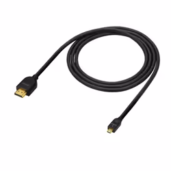 Sony DLC-HEU15, 1,5 m, HDMI Type D (Micro), HDMI Type A (Standard), 10,2 Gbit/s, Noir