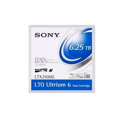 Sony LTX2500G, Bande de données vierge, LTO, 2,5 To, 6,25 To, Multicolore, 160 Mo/s