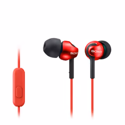 Sony MDR-EX110AP, Avec fil, 5 - 24000 Hz, Appels/Musique, 3 g, Casque, Rouge