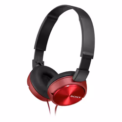 Sony MDR-ZX310, Avec fil, 10 - 24000 Hz, Musique, 125 g, Écouteurs, Rouge
