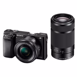 Sony α ILCE-6000Y, 24,3 MP, 6000 x 4000 pixels, CMOS, Full HD, 285 g, Noir