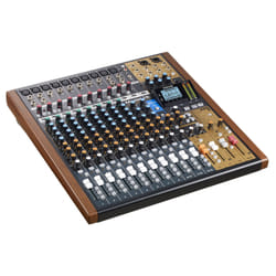 Tascam MODEL 16 table de mixage audio 16 canaux 20 - 30000 Hz Noir, Or, Bois