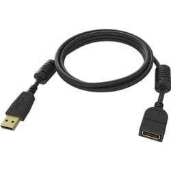 Vision TC-2MUSBEXT-BL câble USB 2 m USB 2.0 USB A Noir