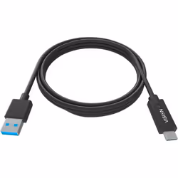 Vision TC 2MUSBCA/BL, 2 m, USB A, USB C, USB 3.2 Gen 1 (3.1 Gen 1), 480 Mbit/s, Noir