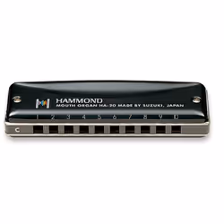 Suzuki HA-20, Harmonica diatonique, Noir, Métal, 100 mm, 27 mm, 20 mm