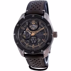 Montre Mécanique Homme - ORIENT - Orient Star Skeleton RE-AV0A04B00B - Cuir - Gris - Marron