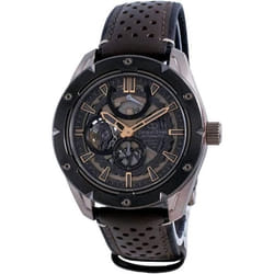 Montre Mécanique Homme - ORIENT - Orient Star Skeleton RE-AV0A04B00B - Cuir - Gris - Marron