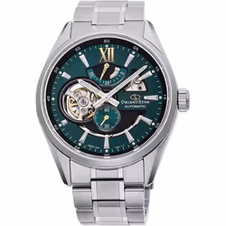 Montre Mécanique Homme - ORIENT - Orient Star Skeleton RE-AV0114E00B - Acier inoxydable - Vert - Argent