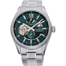 Montre Mécanique Homme - ORIENT - Orient Star Skeleton RE-AV0114E00B - Acier inoxydable - Vert - Argent