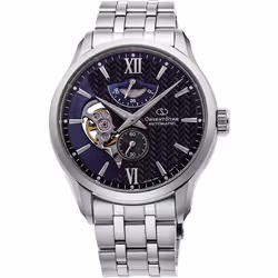 Montre Homme Orient Star Skeleton RE-AV0B03B00B - Mécanique - Cadran Bleu - Bracelet Acier Inoxydable