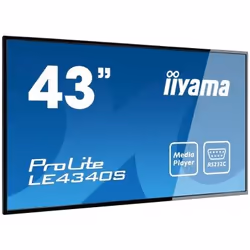 iiyama ProLite LE4340S-B1 Écran plat de signalisation numérique 43" LED 350 cd/m² Full HD Noir 12/7