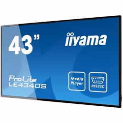 iiyama ProLite LE4340S-B1 Écran plat de signalisation numérique 43" LED 350 cd/m² Full HD Noir 12/7
