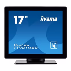 iiyama T1721MSC-B1, 43,2 cm (17"), 1280 x 1024 pixels, SXGA, 215 cd/m², Dessus de table, 0,264 x 0,264 mm