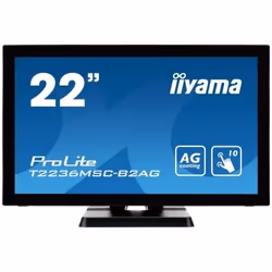 iiyama ProLite T2236MSC, 54,6 cm (21.5"), 1920 x 1080 pixels, Full HD, LED, 8 ms, Noir