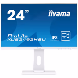 iiyama ProLite XUB2492HSU-W1, 60,5 cm (23.8"), 1920 x 1080 pixels, Full HD, LED, 5 ms, Blanc
