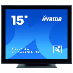 iiyama T1532MSC-B5AG, 38,1 cm (15"), 1024 x 768 pixels, 315 cd/m², 0,297 x 0,297 mm, 700:1, 8 ms