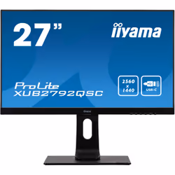 iiyama ProLite XUB2792QSC-B1, 68,6 cm (27"), 2560 x 1440 pixels, Wide Quad HD, LED, 4 ms, Noir