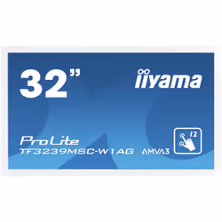 iiyama ProLite TF3239MSC-W1AG, 80 cm (31.5"), 1920 x 1080 pixels, Full HD, LED, 8 ms, Blanc