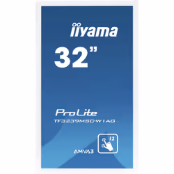 iiyama ProLite TF3239MSC-W1AG écran plat de PC 31.5" Full HD LED Écran tactile Multi-utilisateur Blanc