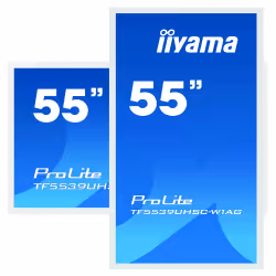 iiyama ProLite TF5539UHSC-W1AG, 139,7 cm (55"), 3840 x 2160 pixels, 4K Ultra HD, LED, 8 ms, Blanc