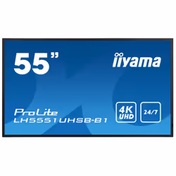 iiyama LH5551UHSB-B1, Écran plat interactif, 137,2 cm (54"), IPS, 3840 x 2160 pixels, 24/7