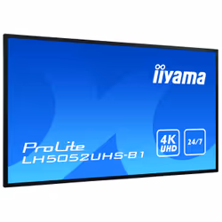 iiyama LH5052UHS-B1, Panneau plat de signalisation numérique, 125,7 cm (49.5"), VA, 3840 x 2160 pixels, 24/7