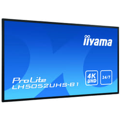 iiyama LH5052UHS-B1 affichage de messages Panneau plat de signalisation numérique 49.5" VA 500 cd/m² 4K Ultra HD Noir Intégré dans le processeur Android 8.0 24/7