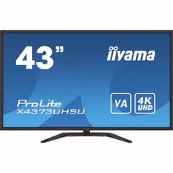 iiyama ProLite X4373UHSU-B1, 108 cm (42.5"), 3840 x 2160 pixels, 4K Ultra HD, 3 ms, Noir