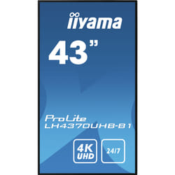 iiyama LH4370UHB-B1 affichage de messages Panneau plat de signalisation numérique 42.5" VA 700 cd/m² 4K Ultra HD Noir Intégré dans le processeur 24/7