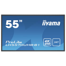 iiyama LH5570UHB-B1 affichage de messages Panneau plat de signalisation numérique 54.6" VA 700 cd/m² 4K Ultra HD Noir Intégré dans le processeur 24/7