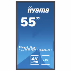 iiyama LH5570UHB-B1 affichage de messages Panneau plat de signalisation numérique 54.6" VA 700 cd/m² 4K Ultra HD Noir Intégré dans le processeur 24/7