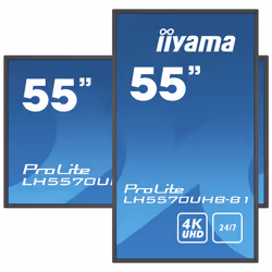 iiyama LH5570UHB-B1 affichage de messages Panneau plat de signalisation numérique 54.6" VA 700 cd/m² 4K Ultra HD Noir Intégré dans le processeur 24/7