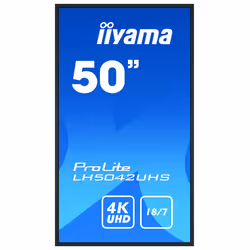 iiyama LH5042UHS-B3 affichage de messages Carte A numérique 49.5" VA 500 cd/m² 4K Ultra HD Noir Android 8.0 18/7