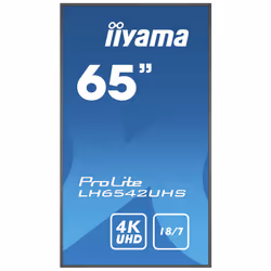 iiyama LH6542UHS-B3 affichage de messages Panneau plat de signalisation numérique 64.5" IPS 500 cd/m² 4K Ultra HD Noir Intégré dans le processeur Android 8.0 18/7