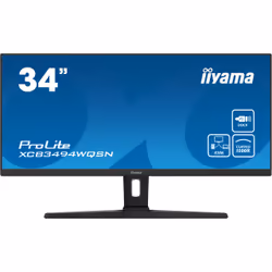 iiyama ProLite XCB3494WQSN-B1, 86,4 cm (34"), 3440 x 1440 pixels, UltraWide Quad HD, 0,4 ms, Noir