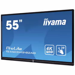 iiyama TE5503MIS-B2AG, 139,7 cm (55"), 1209,6 x 680,4 mm, 340 cd/m², 1.07 milliards de couleurs, 3840 x 2160 pixels, 4K Ultra ...