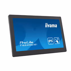 iiyama T1624MSC-B1 affichage de messages Écran plat interactif 15.6" LCD 450 cd/m² Full HD Noir Écran tactile 24/7