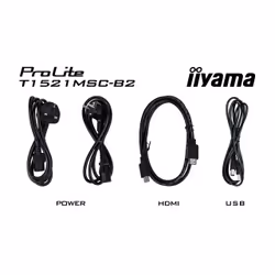 iiyama ProLite T1521MSC-B2 écran plat de PC 15" XGA LED Écran tactile Dessus de table Noir - Vue supplémentaire 16