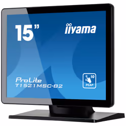 iiyama ProLite T1521MSC-B2 écran plat de PC 15" XGA LED Écran tactile Dessus de table Noir - Vue supplémentaire 6