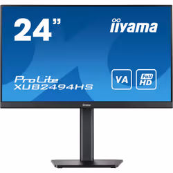 iiyama ProLite XUB2494HS-B2, 60,5 cm (23.8"), 1920 x 1080 pixels, Full HD, LED, 4 ms, Noir