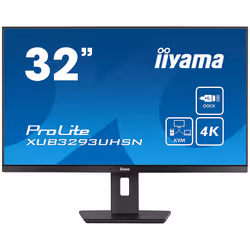 iiyama ProLite XUB3293UHSN-B5, 80 cm (31.5"), 3840 x 2160 pixels, 4K Ultra HD, LCD, 4 ms, Noir