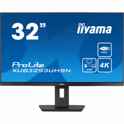 iiyama ProLite XUB3293UHSN-B5, 80 cm (31.5"), 3840 x 2160 pixels, 4K Ultra HD, LCD, 4 ms, Noir
